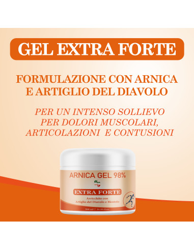 artiglio del diavolo forte crema arnica per cavalli uso umano 98, arnica  Gel pomata forte, con mentolo 500 ml. Ideale per massaggi a muscoli,  articolazioni e contratture : : Salute e cura